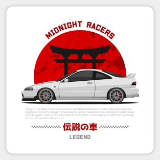 Midnight Racer White Integra DC 2 JDM Sticker